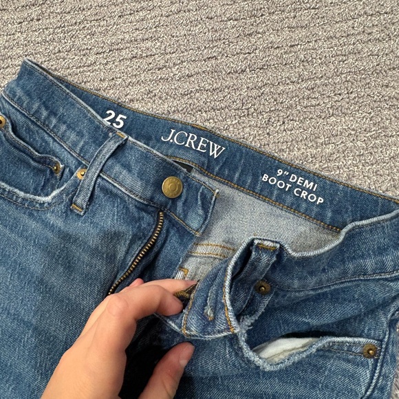 J Crew 9” boot demi crop jeans - Picture 2 of 3